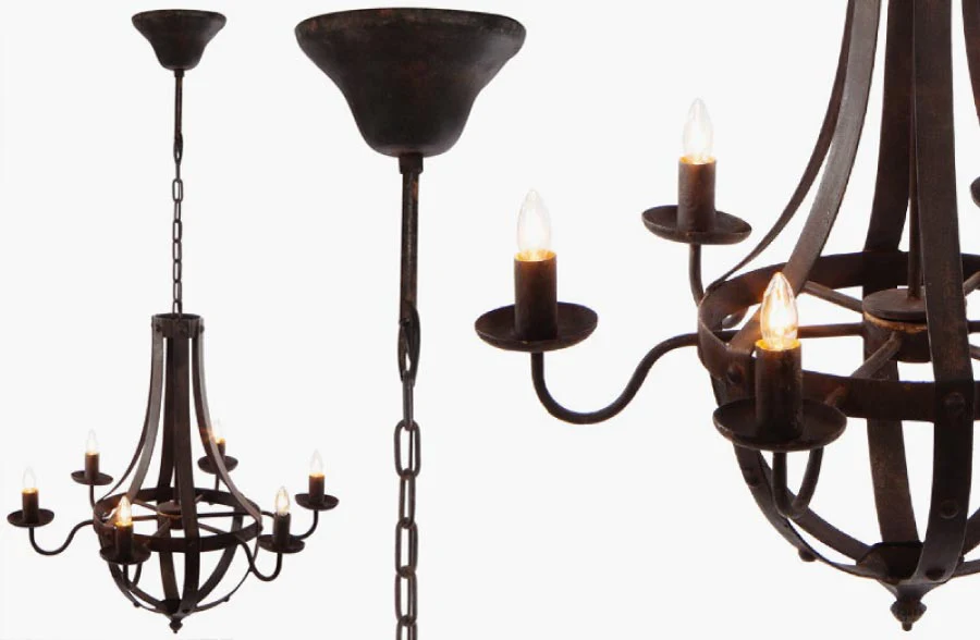 Wine Barrel Chandelier