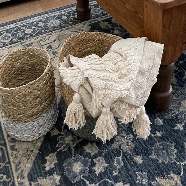 High and Low Tufted Cotton Throw