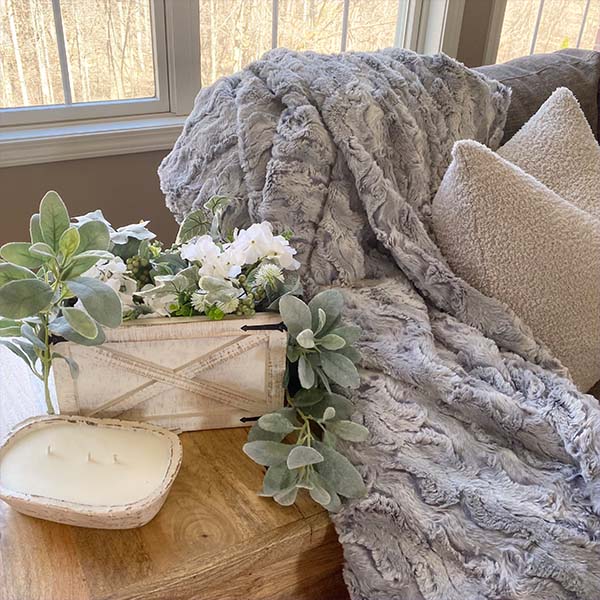 Whitewashed Barnwood Storage Planter