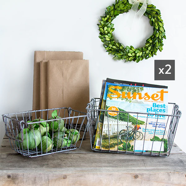 Metal Wire Gym Basket  Set Of 3