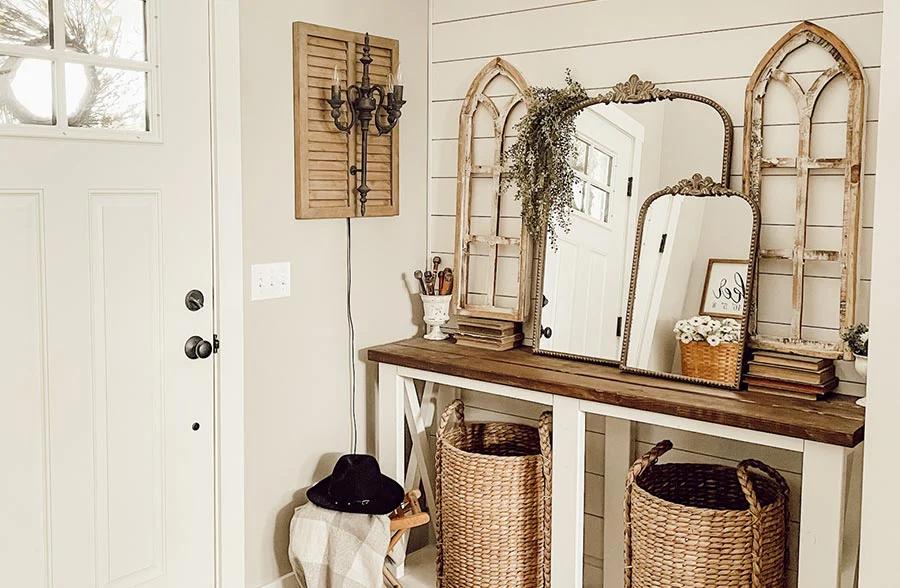 Rustic Shutter Candelabra Wall Sconce