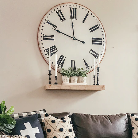 Whitewashed Chunky Floating Shelf