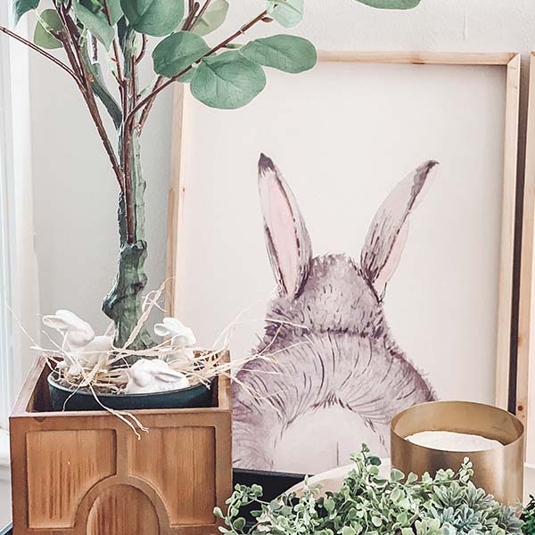 White Ceramic Bunnies, Set of 6