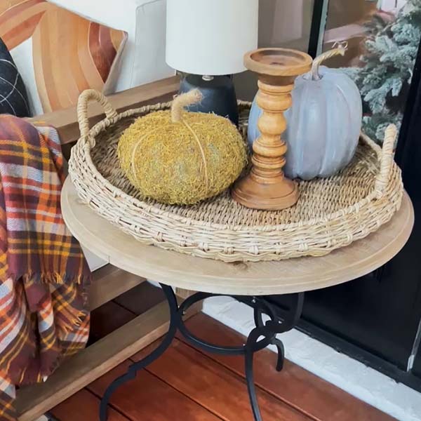 Round Wood with Metal Side Table | Refined Classic