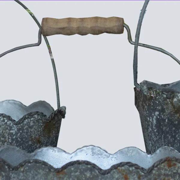 Scalloped Flower Buckets, Set of 3