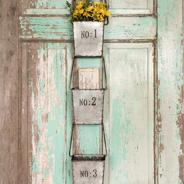 Numbered Three Pocket Hanging Wall Organizer