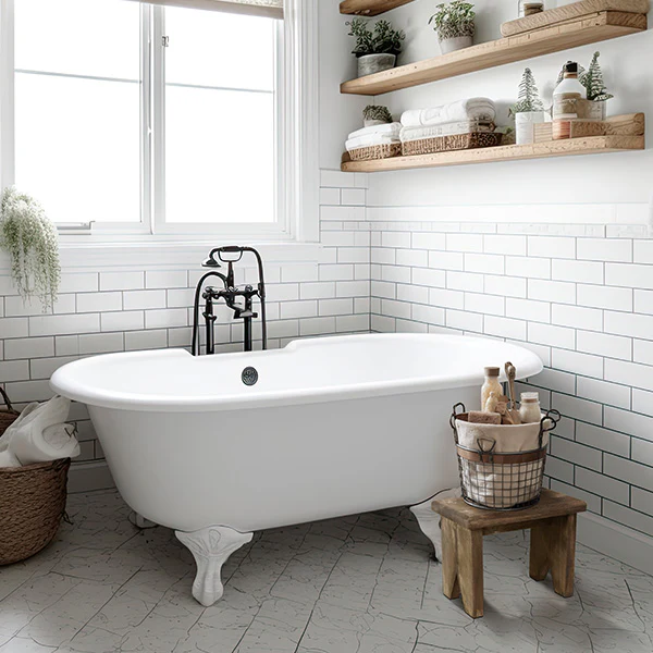 Distressed Wooden Stool Riser