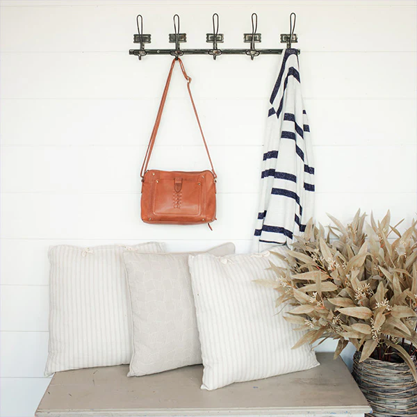 Old School Locker Room Wall Hook Unit