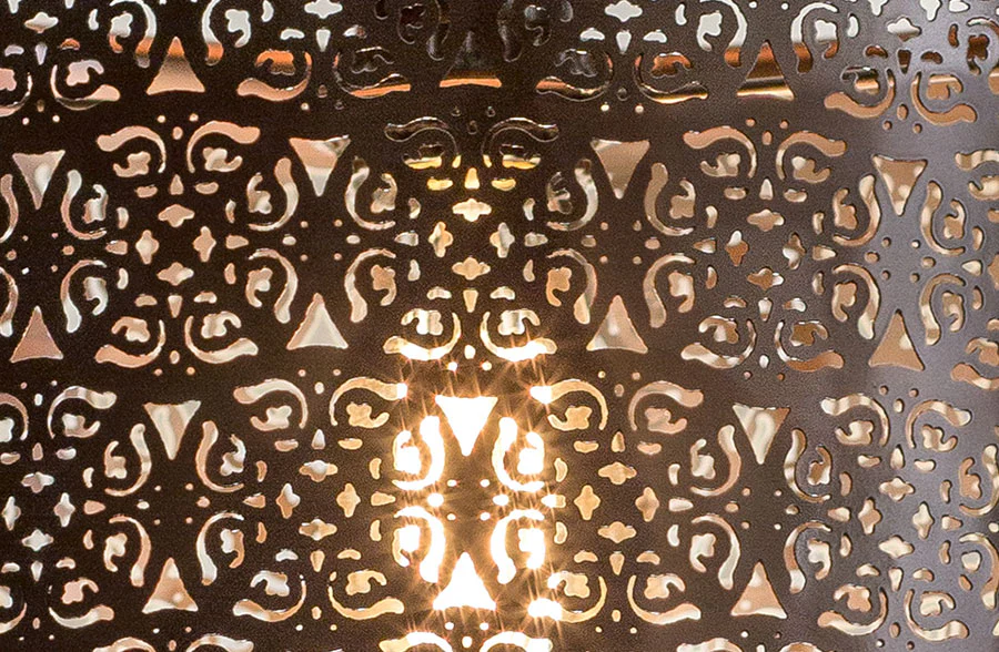 Brass Finish Cutout Pendant Lamp