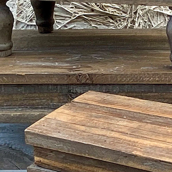 Reclaimed Wood Tabletop Risers, Set of 3