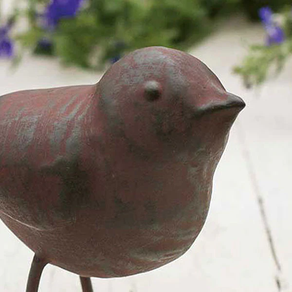 Distressed Metal Songbirds, Set of 4