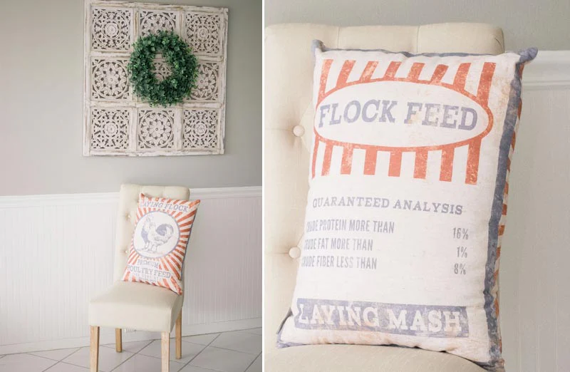 Double-Sided Laying Flock Pillow