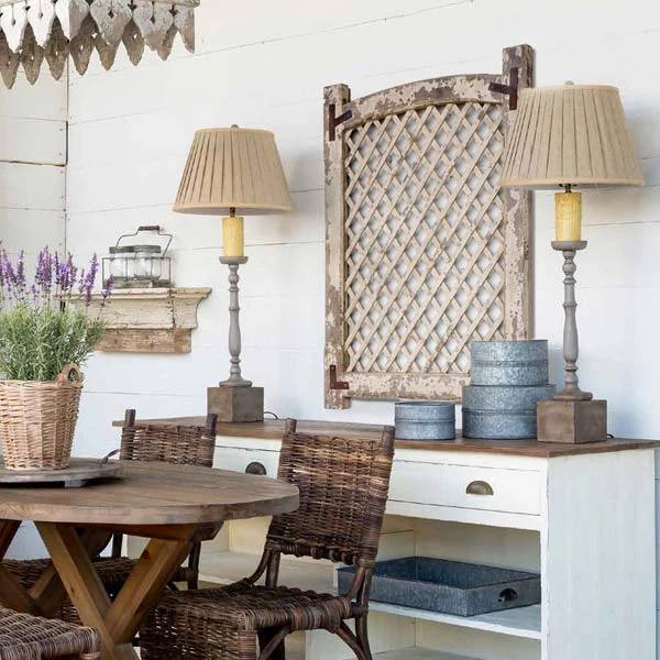 HUGE Distressed Chippy Lattice Wall Panel