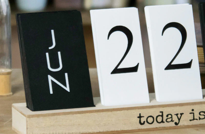 Wooden Block Perpetual Calendar
