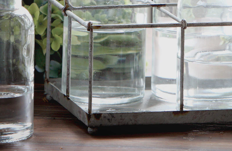 Large Milk Bottle Carrier with Jars