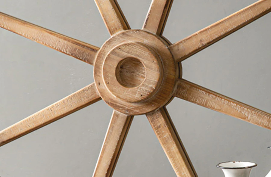 Wagon Wheel Wall Mirror