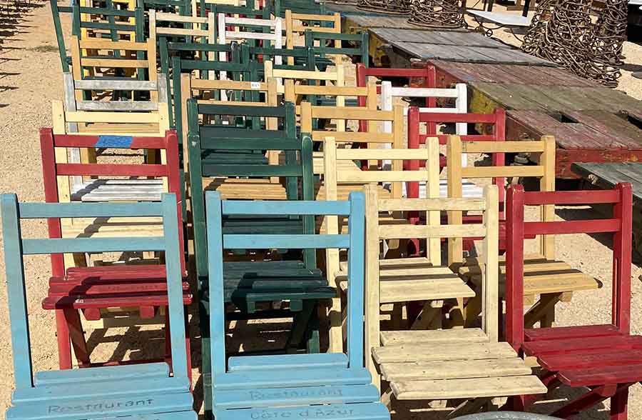 FOUND 1920s Antique Wooden Folding Chairs