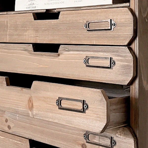 Rustic Wooden Filing Organizer