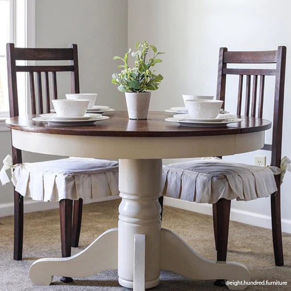 Ruffled Feedsack Chair Cover