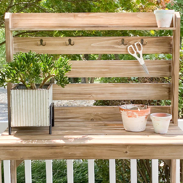 Versatile Potting Table with Hooks