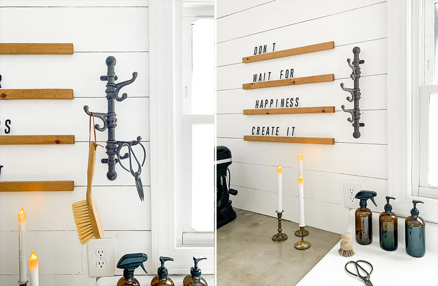Distressed Triple Wall Hook System