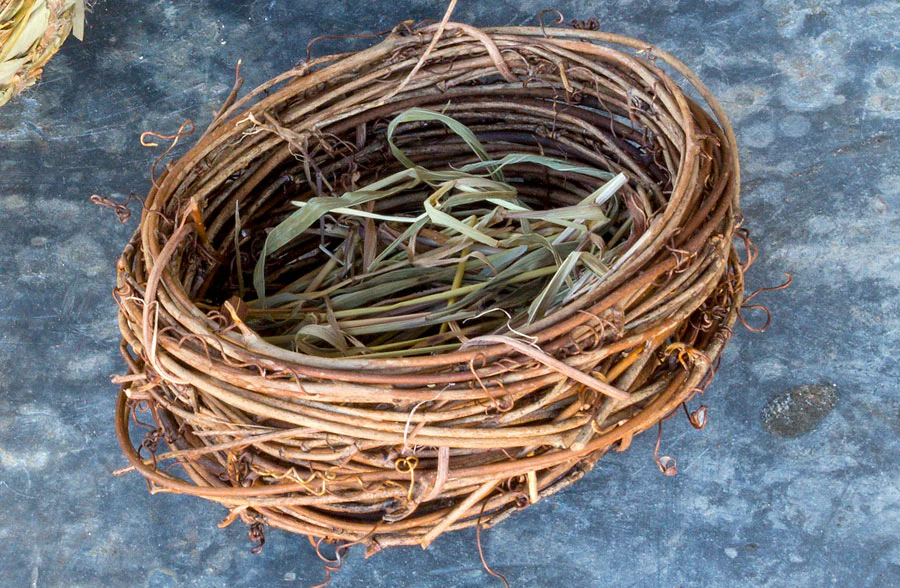 Natural Quail Bird Nests, Set Of 6