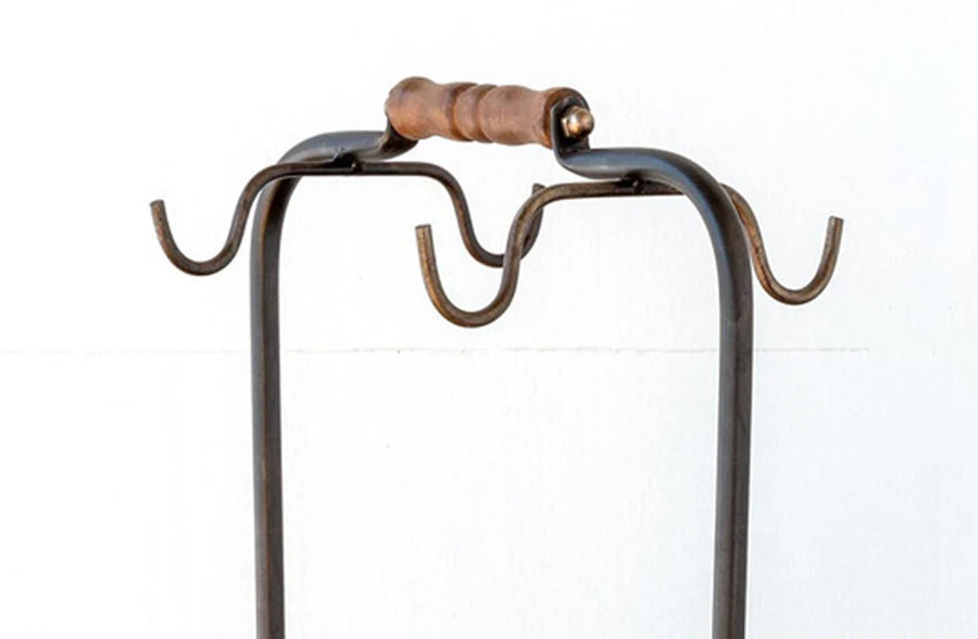 Rustic Two Tiered Wooden Kitchen Stand