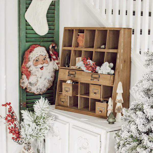 Old Apothecary Cabinet with Cubbies