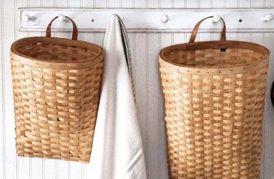 Metasequoia Hanging Wall Baskets, Set of 2