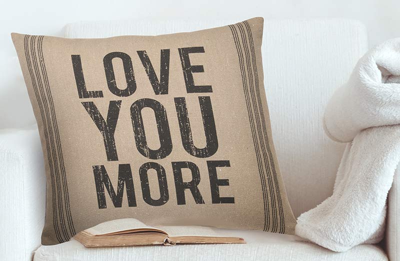 Love You More Pillow