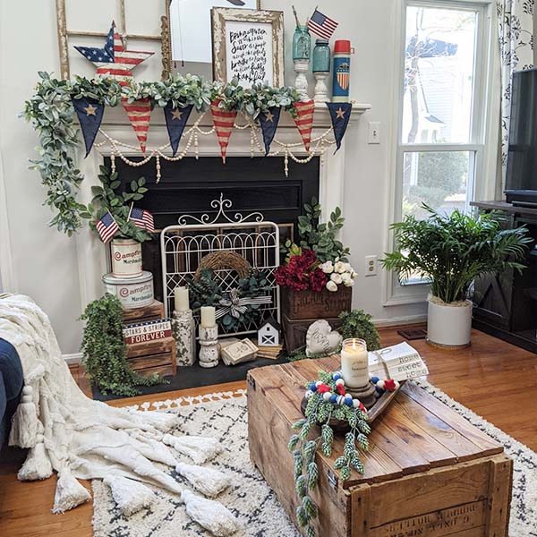 12 Foot Long Patriotic Pennant Banner