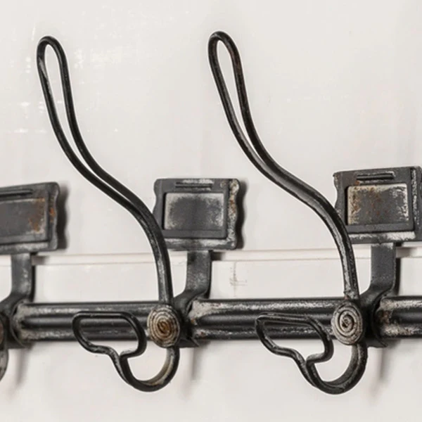 Old School Locker Room Wall Hook Unit