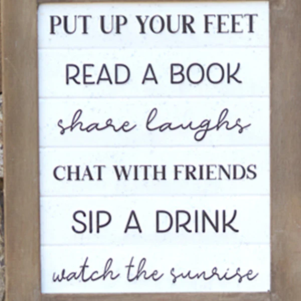 Porch Rules Hanging Sign