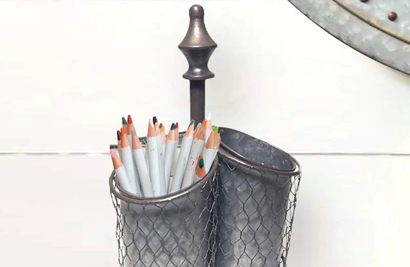 Galvanized 3 Cup Caddy