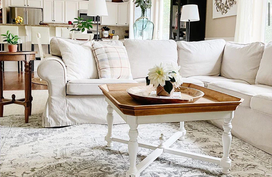 Distressed Natural Stonewash Coffee Table