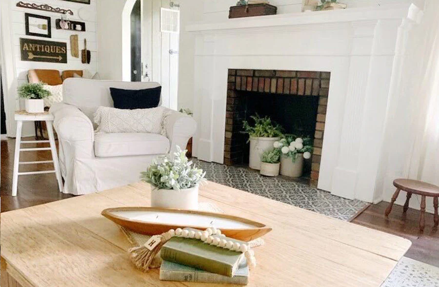 Teak Dough Bowl with Candle