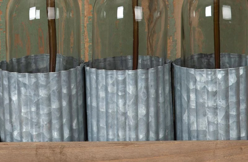 Wooden Tray and Bottle Planter