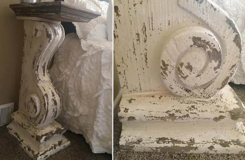 Distressed Corbel Side Table