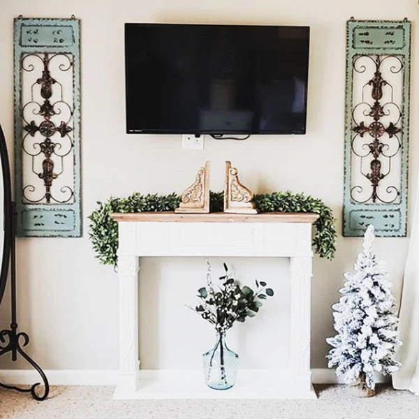 Old Carved Wooden and Iron Garden Gate