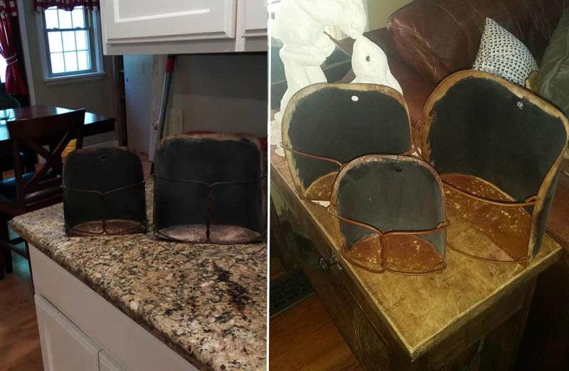 Wall Mounted Grain Feed Scoop Shelf  Set of 3