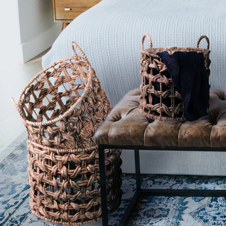 Nesting Water Hyacinth Baskets, Set of 3