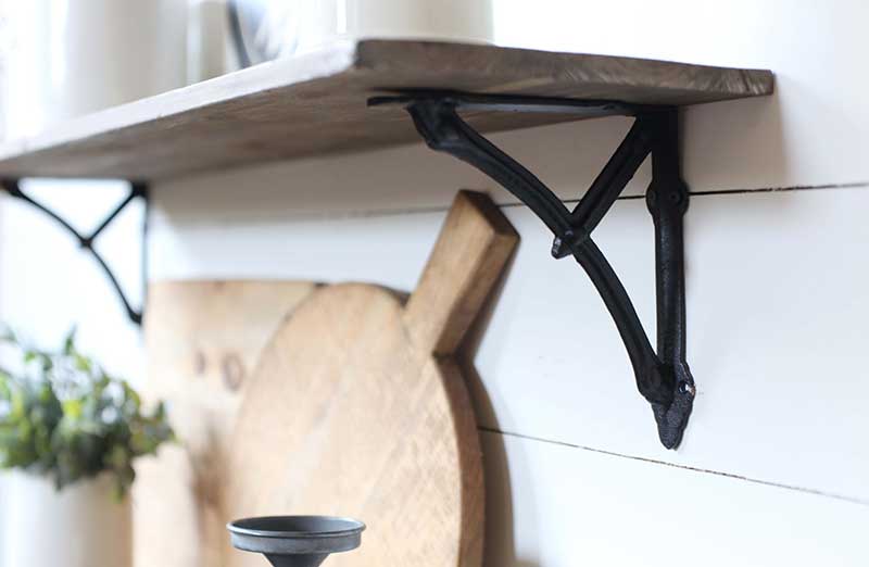 Iron Industrial Arc Shelf Brackets  Set of 2