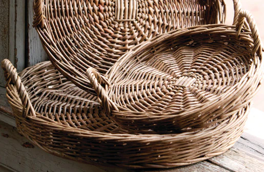 Round Willow Trays  Set of 3