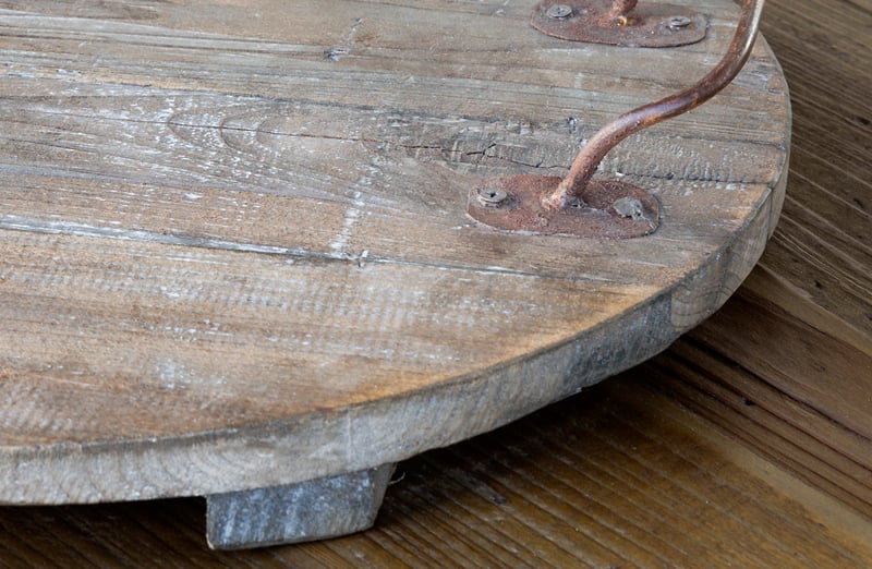 Wooden Footed Cellar Tray