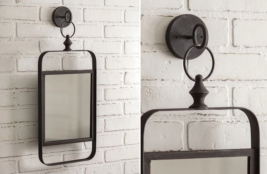 Industrial Wall Mounted Hanging Mirror