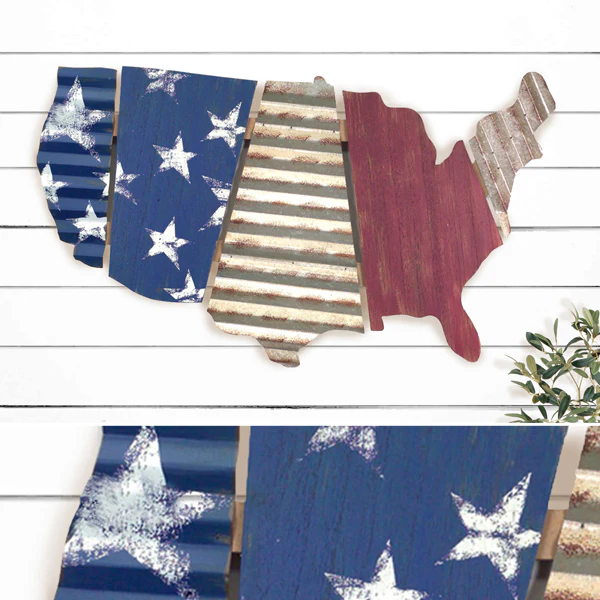 Large United States Paneled Wall Art