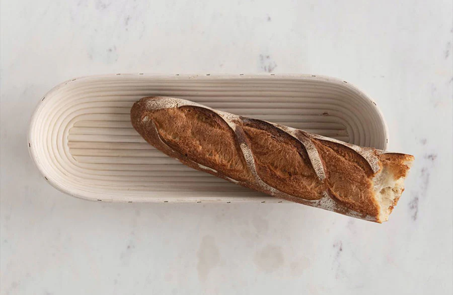 Hand-Woven Rattan Baguette Basket