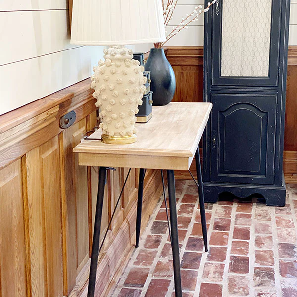 Modern Farmhouse Wood and Metal Console Table
