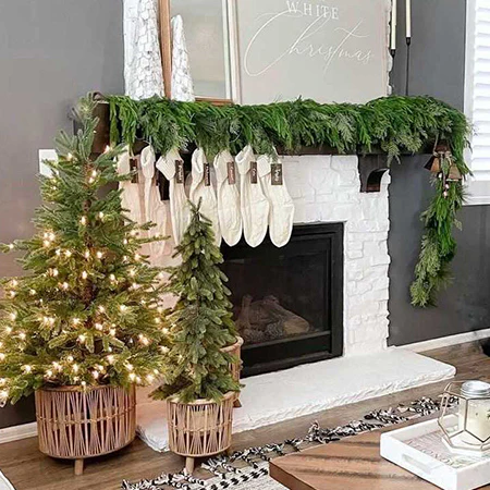 Bamboo Basket Stands, Set of 3