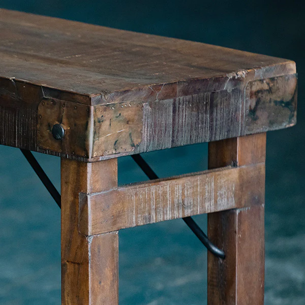 Reclaimed Wood Folding Bench